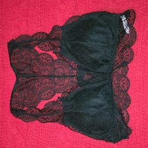 Lace bralette color black size Medium